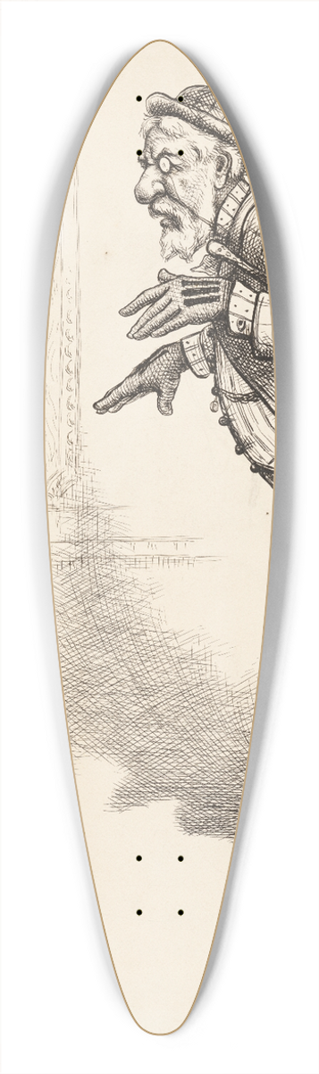 Thomas Nast - James Gillespie Blaine 39.3 inch art pintail longboard deck
