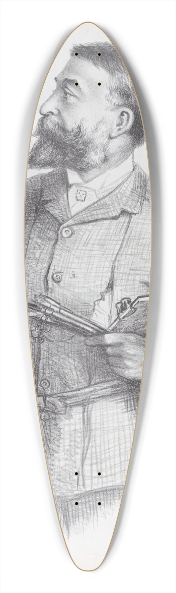 Thomas Nast - Portrait of the Artist 39.3 inch art pintail longboard deck