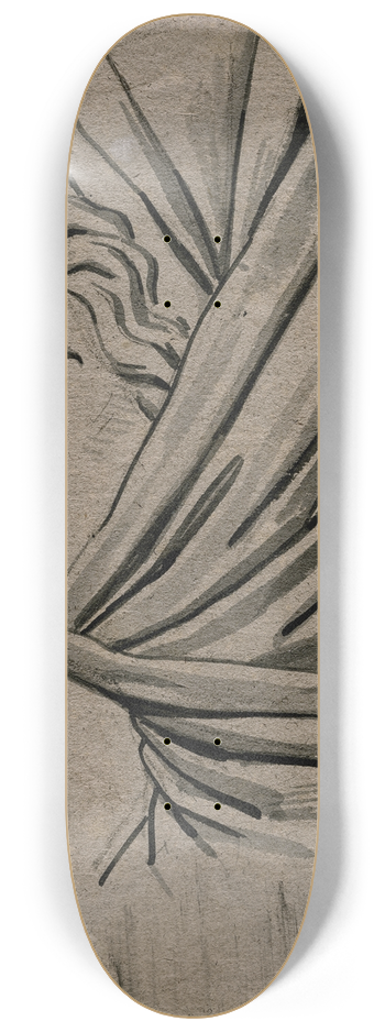 David Humbert de Superville - Womans head with a scarf 8.25 inch art skate deck