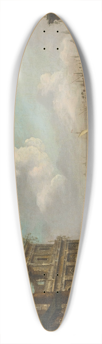 Thomas Patch - A capriccio of a Mediterranean port 39.3 inch art pintail longboard deck