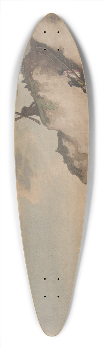 Thomas Rowlandson - Bathing machines 39.3 inch art pintail longboard deck