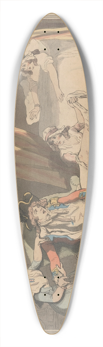 Thomas Rowlandson - Four oclock in town 39.3 inch art pintail longboard deck