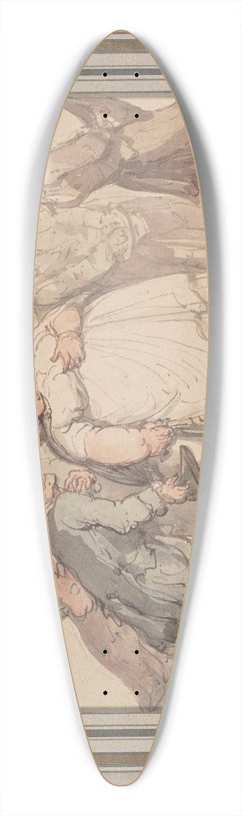 Thomas Rowlandson - Suitors 39.3 inch art pintail longboard deck
