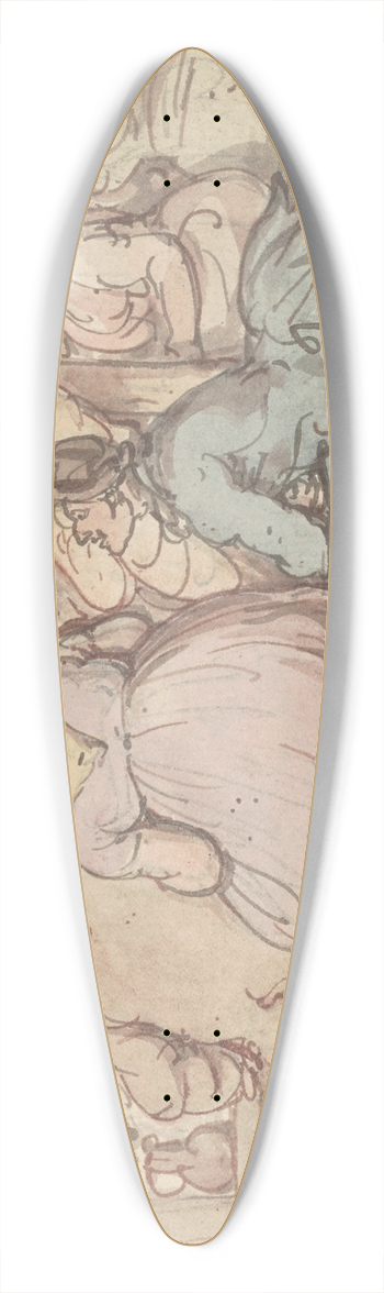 Thomas Rowlandson - The best booth in the fair 39.3 inch art pintail longboard deck