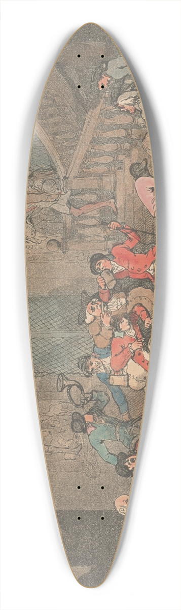 Thomas Rowlandson - The breakfast 39.3 inch art pintail longboard deck