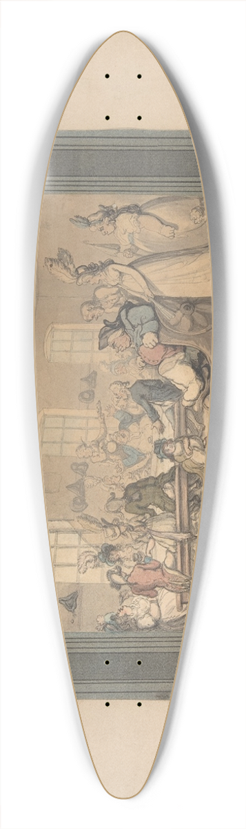Thomas Rowlandson - The Comforts of Bath and Public Breakfast 39.3 inch art pintail longboard deck