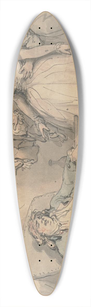 Thomas Rowlandson - The suicide 39.3 inch art pintail longboard deck