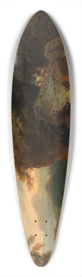 Thomas Sautelle Roberts - Landscape 39.3 inch art pintail longboard deck