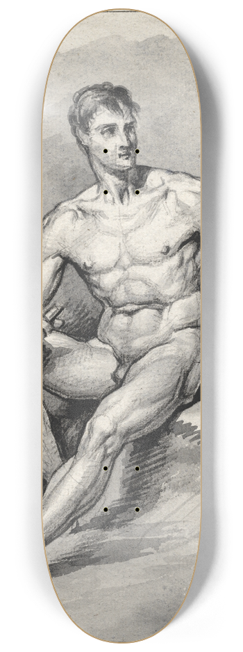 David Humbert de Superville - Zittend mannelijk naakt 8.25 inch art skate deck
