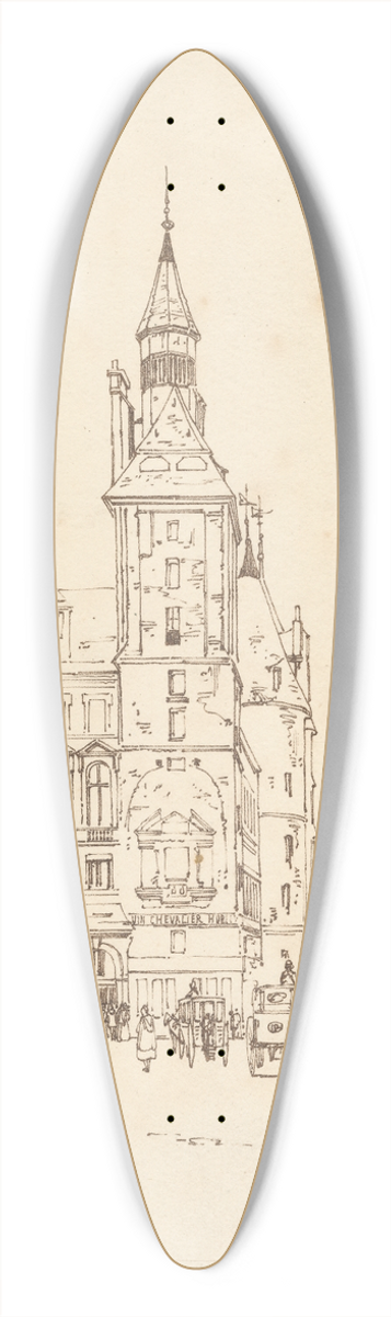 Thomas Shotter Boys - Corner of the Palais de Justice, Paris 39.3 inch art pintail longboard deck