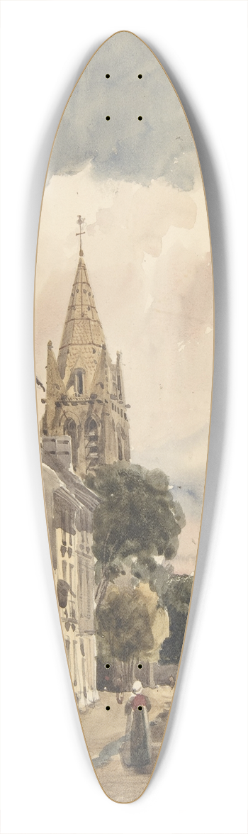 Thomas Shotter Boys - View of Issy (A Street in Issy-les-Moulineaux, Seine) 39.3 inch art pintail longboard deck