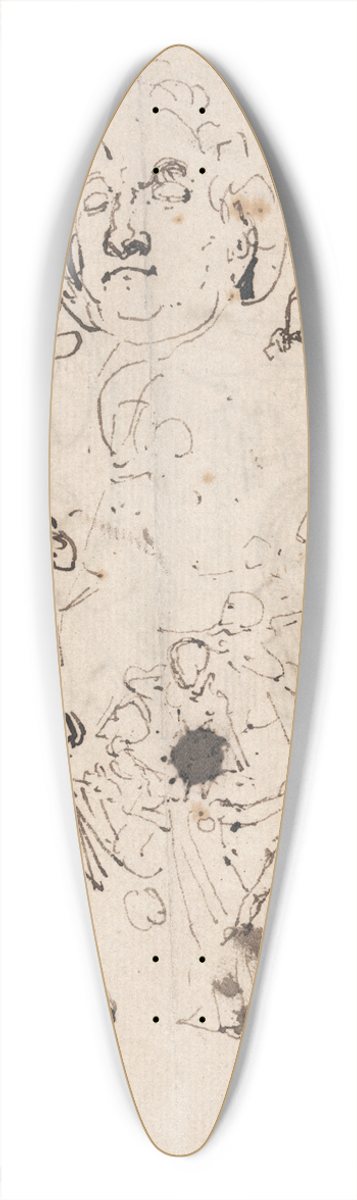 Thomas Stothard - Sir Roger de Coverly 39.3 inch art pintail longboard deck