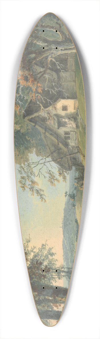 Thomas Stowers - Cottage in a Landscape 39.3 inch art pintail longboard deck