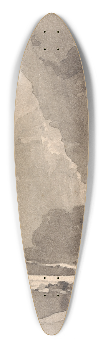 Thomas Sully - Fishermen at a Mountain Stream 39.3 inch art pintail longboard deck