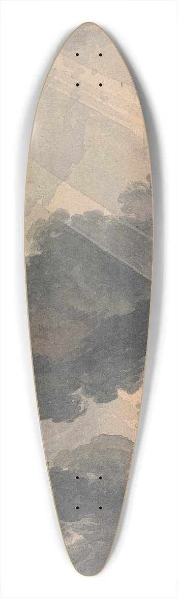 Thomas Sully - Landscape with Trees and Lake 39.3 inch art pintail longboard deck