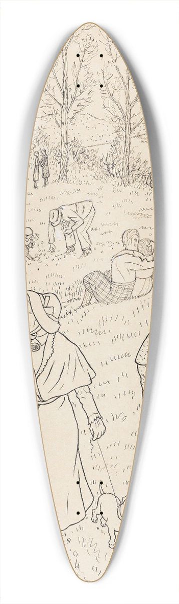 Thomas Theodor Heine - Epilog 39.3 inch art pintail longboard deck