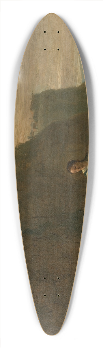 Thomas Wijck - Peasants on an Italianate shoreline 39.3 inch art pintail longboard deck