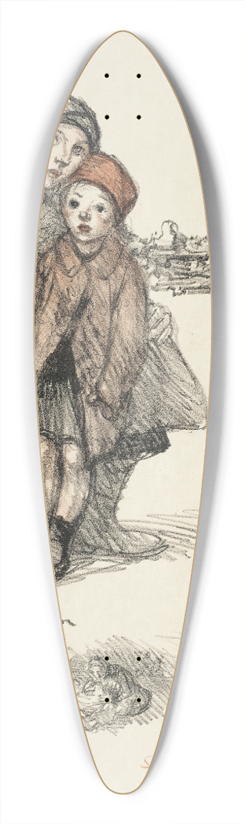 Thophile Alexandre Steinlen - Refugis 39.3 inch art pintail longboard deck