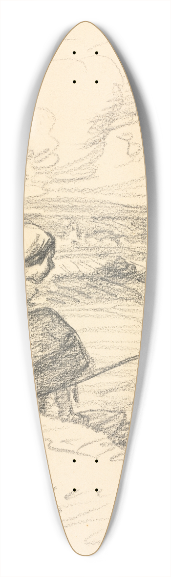 Thophile Alexandre Steinlen - The Shepherdess 39.3 inch art pintail longboard deck