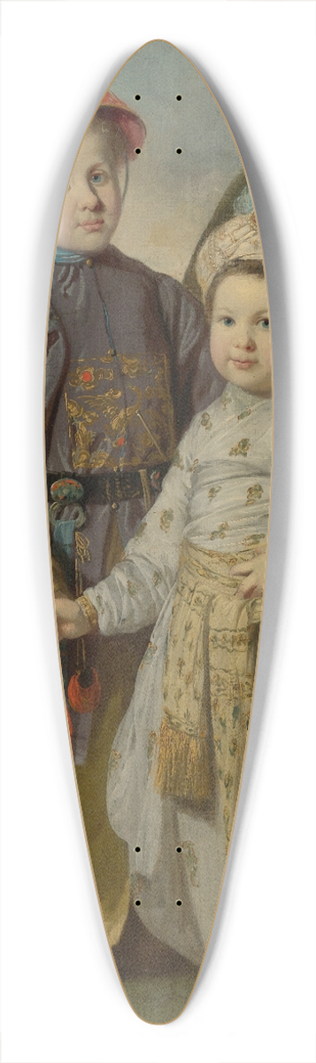 Tilly Kettle - Portrait of two children ineastern costumes 39.3 inch art pintail longboard deck