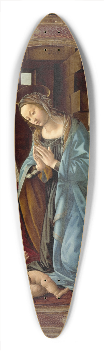Tommaso - Virgin Adoring the Christ Child with St. John the Baptist and Two Angels 39.3 inch art pintail longboard deck