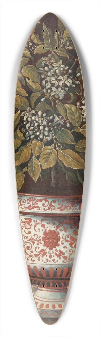 Toms Hiepes - Terracotta Vase With An Orange Bush In Flower 39.3 inch art pintail longboard deck