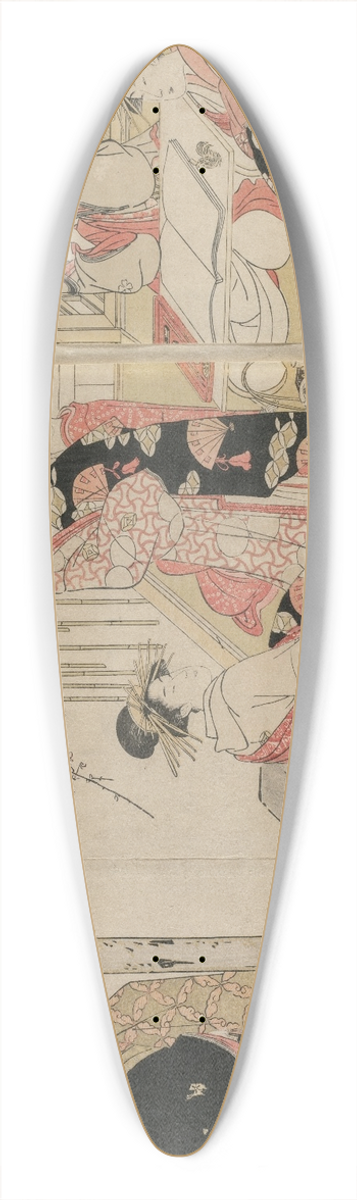 Toyokuni Utagawa - Courtesans of the giya on a Spring Outing 39.3 inch art pintail longboard deck
