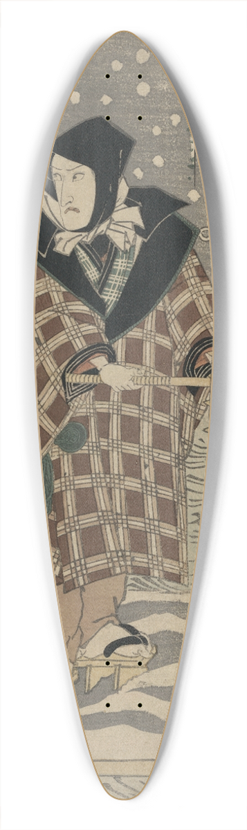 Toyokuni Utagawa - Ichikawa sansh 39.3 inch art pintail longboard deck