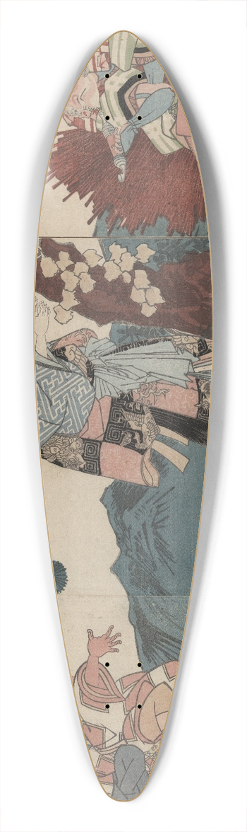 Toyokuni Utagawa - Matsumoto kshir, segawa kikunoj, iwai kumesabur 39.3 inch art pintail longboard deck