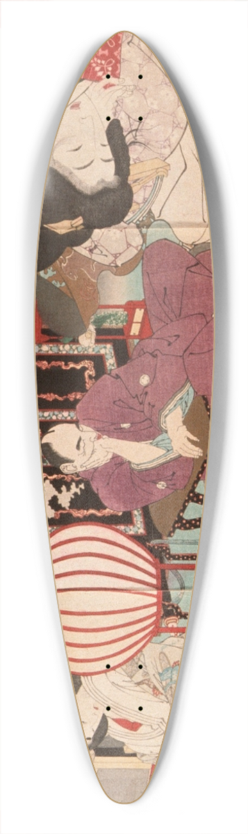 Tsukioka Yoshitoshi - A Woman Saving the Nation; A Chronicle of Great Peace 39.3 inch art pintail longboard deck