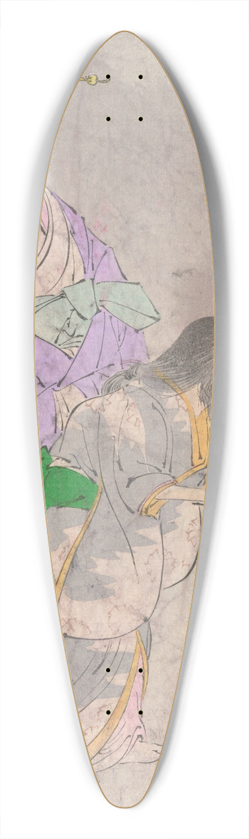 Tsukioka Yoshitoshi - Botandr 39.3 inch art pintail longboard deck