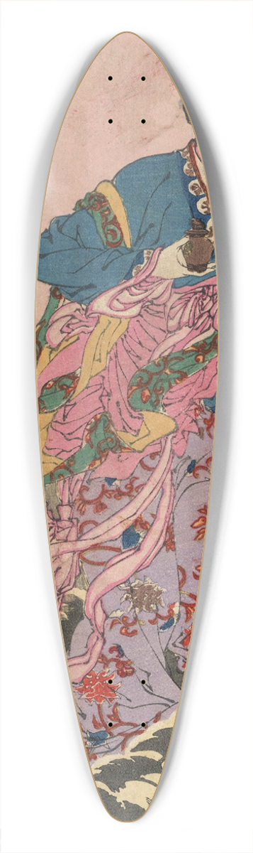 Tsukioka Yoshitoshi - Jga hongetsu 39.3 inch art pintail longboard deck