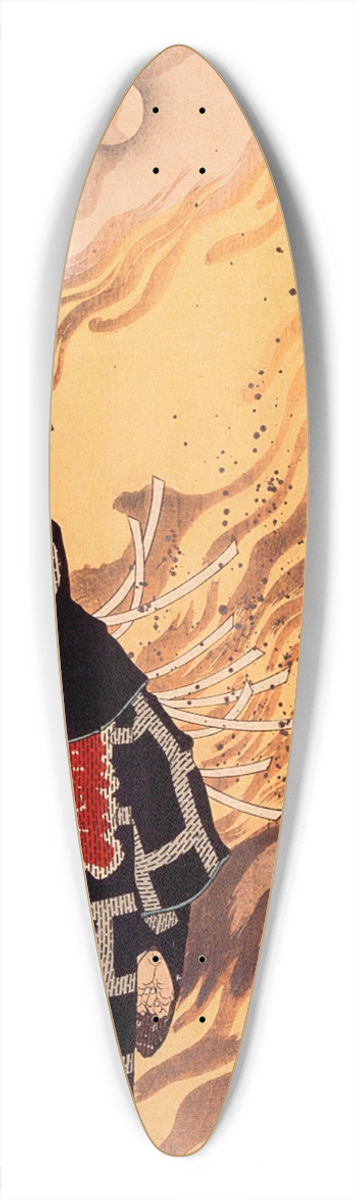 Tsukioka Yoshitoshi - One Hundred Aspects of the Moon 39.3 inch art pintail longboard deck