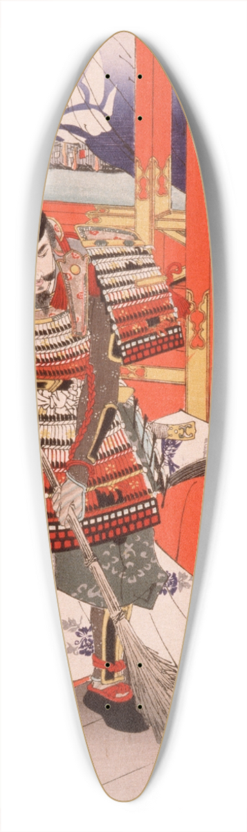 Tsukioka Yoshitoshi - Shinchnagon Taira no Tomomori Sweeping the Deck 39.3 inch art pintail longboard deck