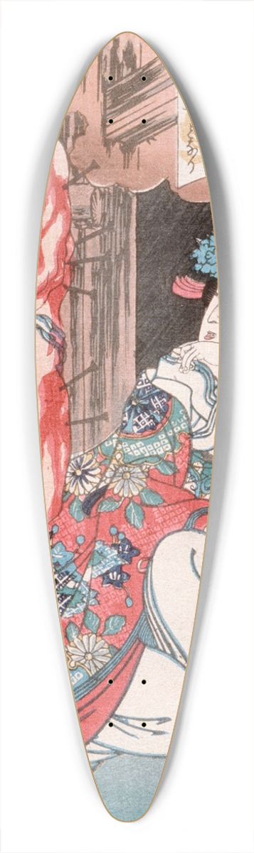 Tsukioka Yoshitoshi - Shiranui Kneeling Beside a Crucified Man 39.3 inch art pintail longboard deck