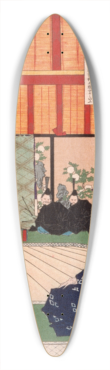 Tsukioka Yoshitoshi - Tawara Tda Hidesato in Audience with the Emperor 39.3 inch art pintail longboard deck