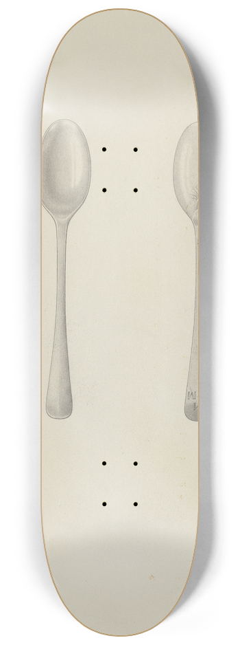 David P Willoughby - Silver Teaspoon 8.25 inch art skate deck