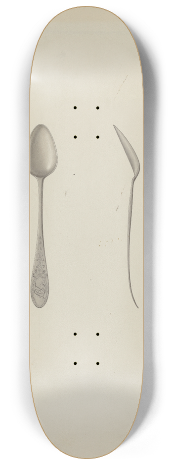 David P Willoughby - Silver Teaspoon 8.25 inch art skate deck