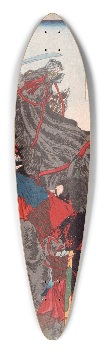 Tsukioka Yoshitoshi - tomo no Kanemura Fighting the Usurper todo Matori 39.3 inch art pintail longboard deck