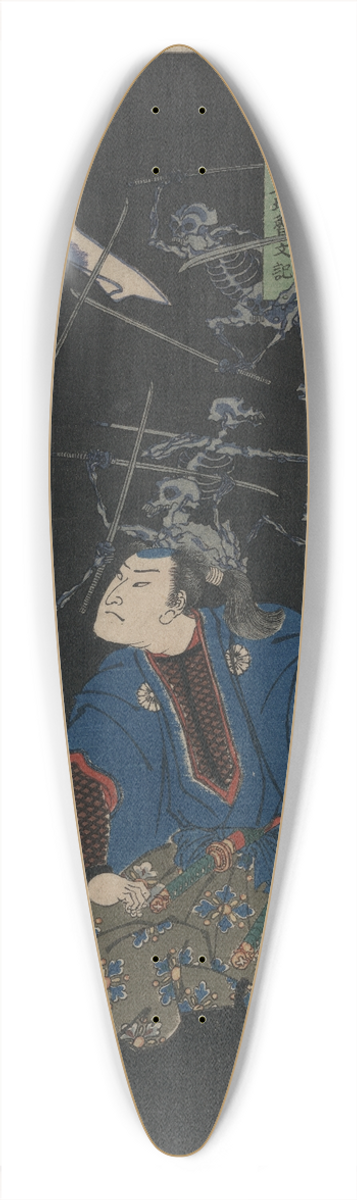 Tsukioka Yoshitoshi - ya tar mitsukuni 39.3 inch art pintail longboard deck