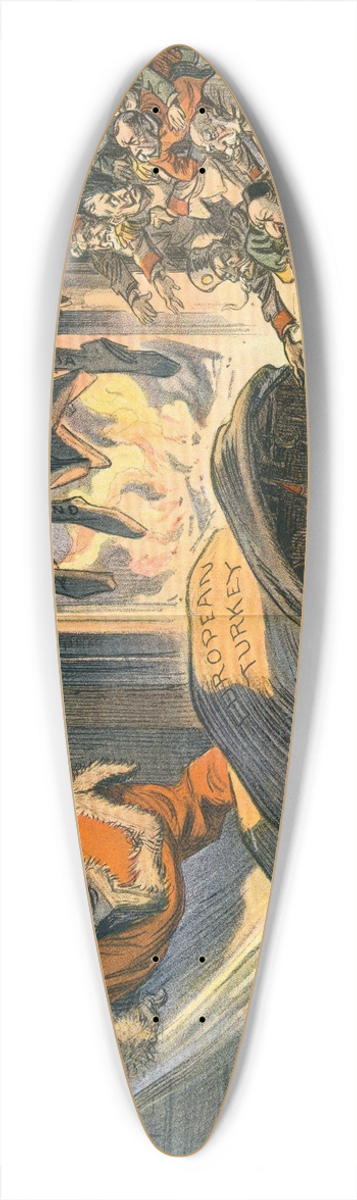Udo Keppler - Christmas in the Balkans 39.3 inch art pintail longboard deck