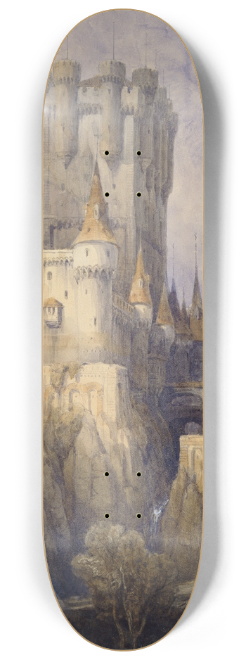 David Roberts - Alcazar, Segovia, Spain 8.25 inch art skate deck