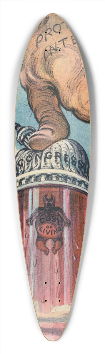 Udo Keppler - Why it goes up 39.3 inch art pintail longboard deck