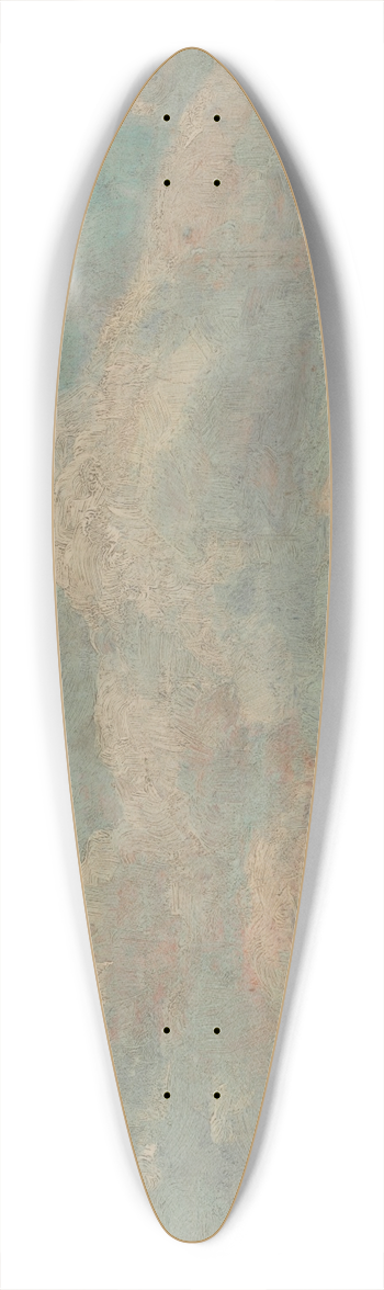 udovt ordk - Meadow with bushy trees 39.3 inch art pintail longboard deck