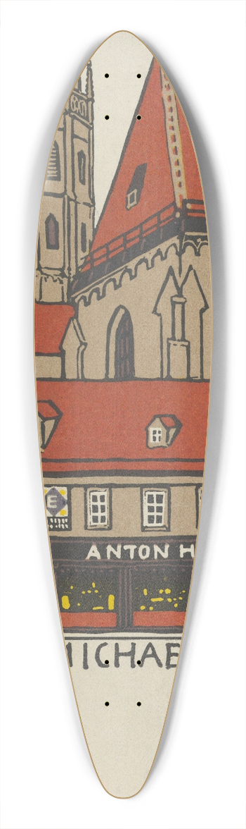 Urban Janke - Wien; Die Michaelerkirche 39.3 inch art pintail longboard deck