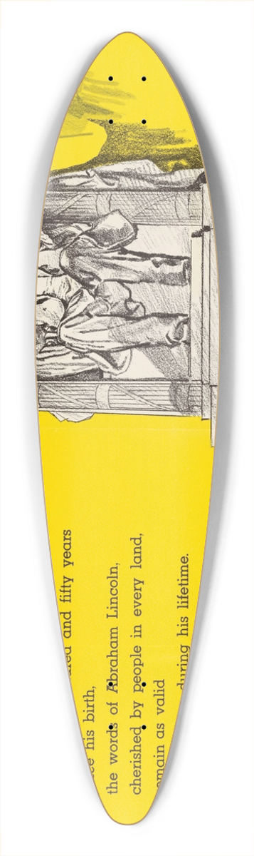 U.S. Information Agency - Abraham Lincoln  Man of the People 39.3 inch art pintail longboard deck