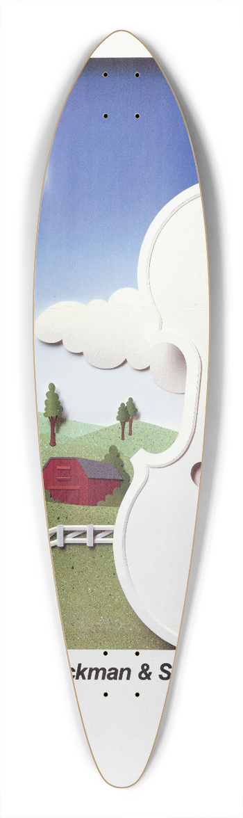 U.S. Information Agency - BCH: Berline, Crary, Hickman & Spurgin 39.3 inch art pintail longboard deck