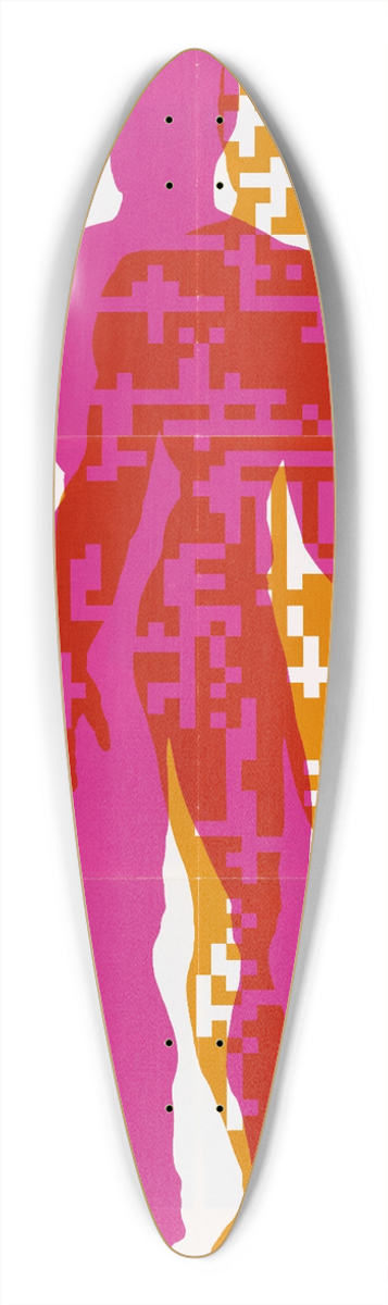 U.S. Information Agency - Bionics 39.3 inch art pintail longboard deck