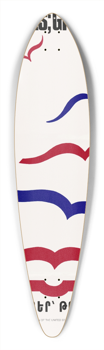 U.S. Information Agency - Give Us Books: Give Us Wings! 39.3 inch art pintail longboard deck