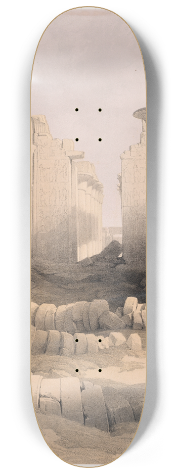 David Roberts - Karnac [Karnak]. Nov. 29th, 1838. 8.25 inch art skate deck